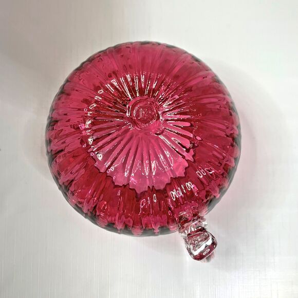 Signed Rossi Cranberry Optic Pitcher - Picture 6 of 7